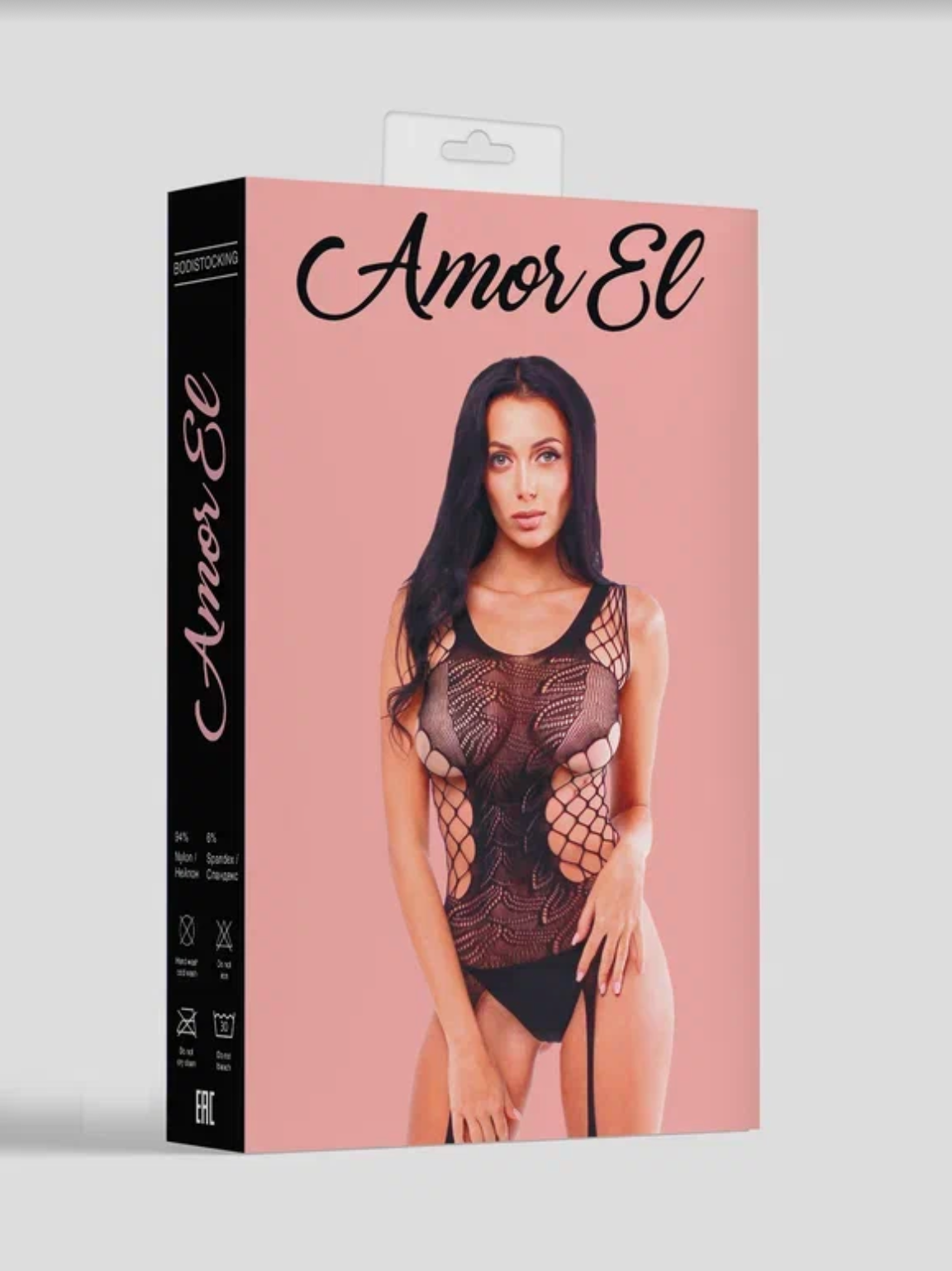 Ines Crotchless Patterned Fishnet Cut Out Bodystocking