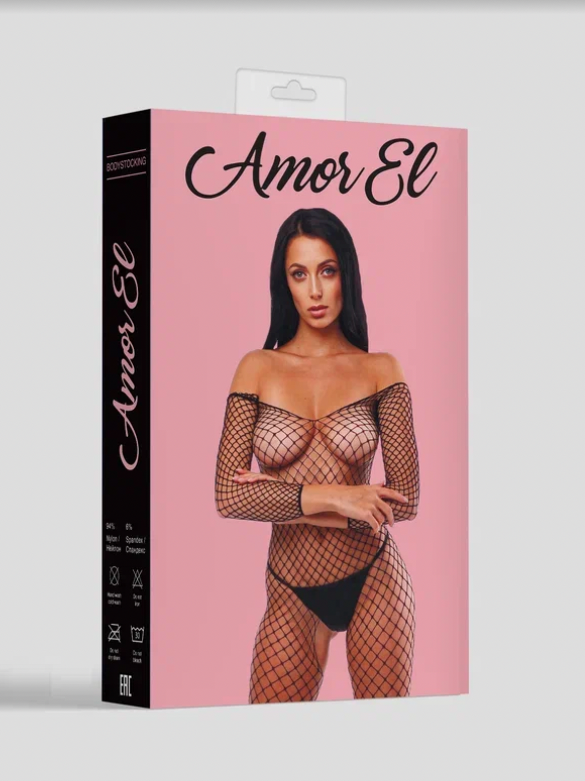 Estela Crotchless 3/4 Sleeve Fishnet Bodystocking